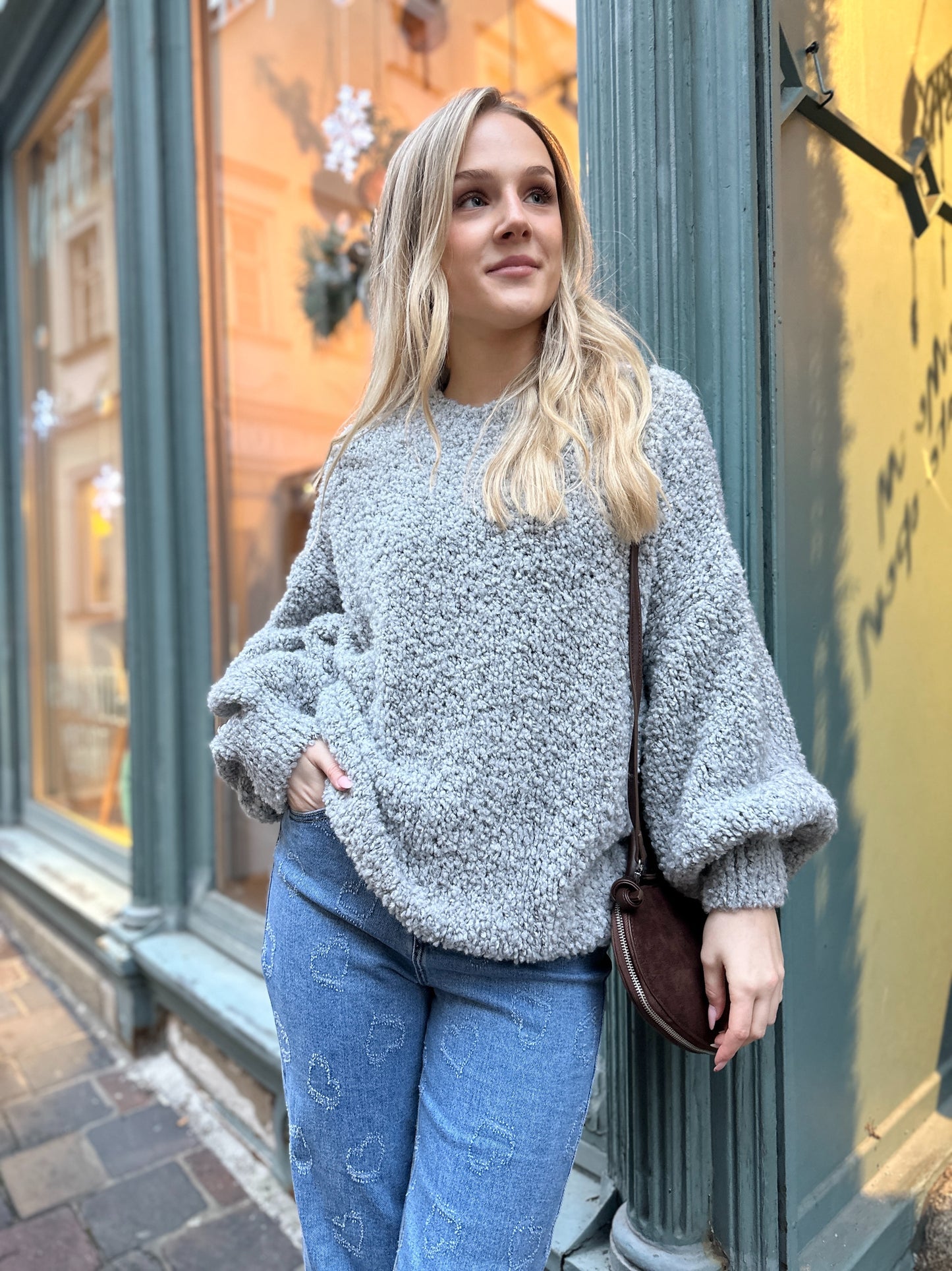 Kuschelpulli Alice Grau