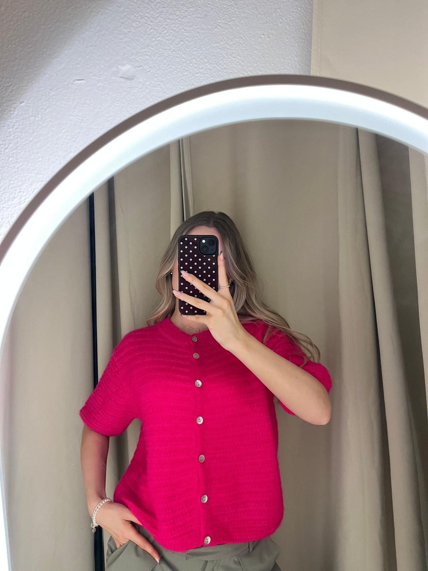 Halbarm Cardigan Pinky