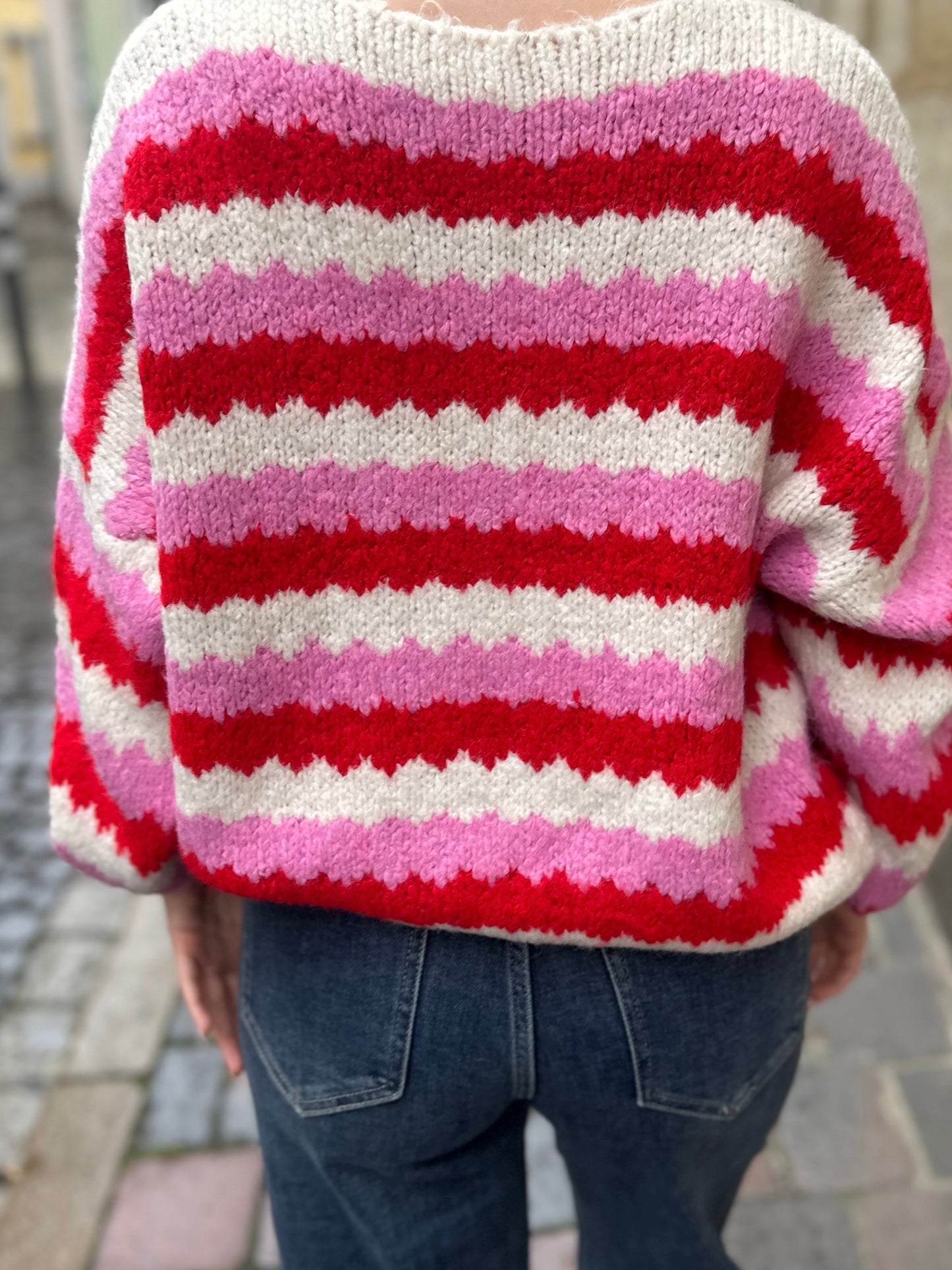 Cardi rosa Streifen