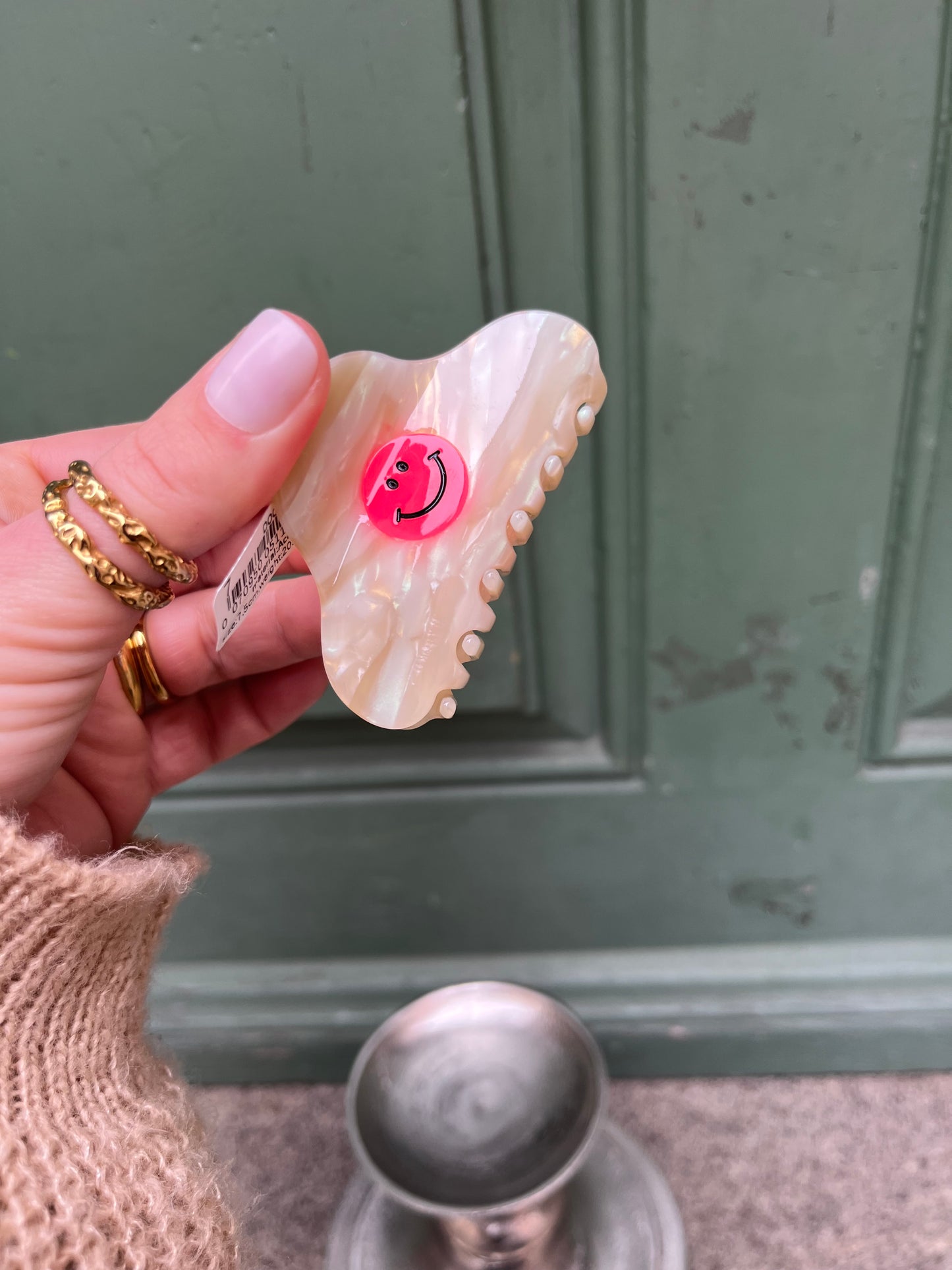 Haarklammer Pinky Smiley