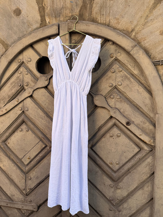 Musselinkleid Naya Weiß