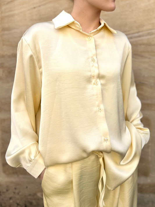 Satinbluse Lina Yellow