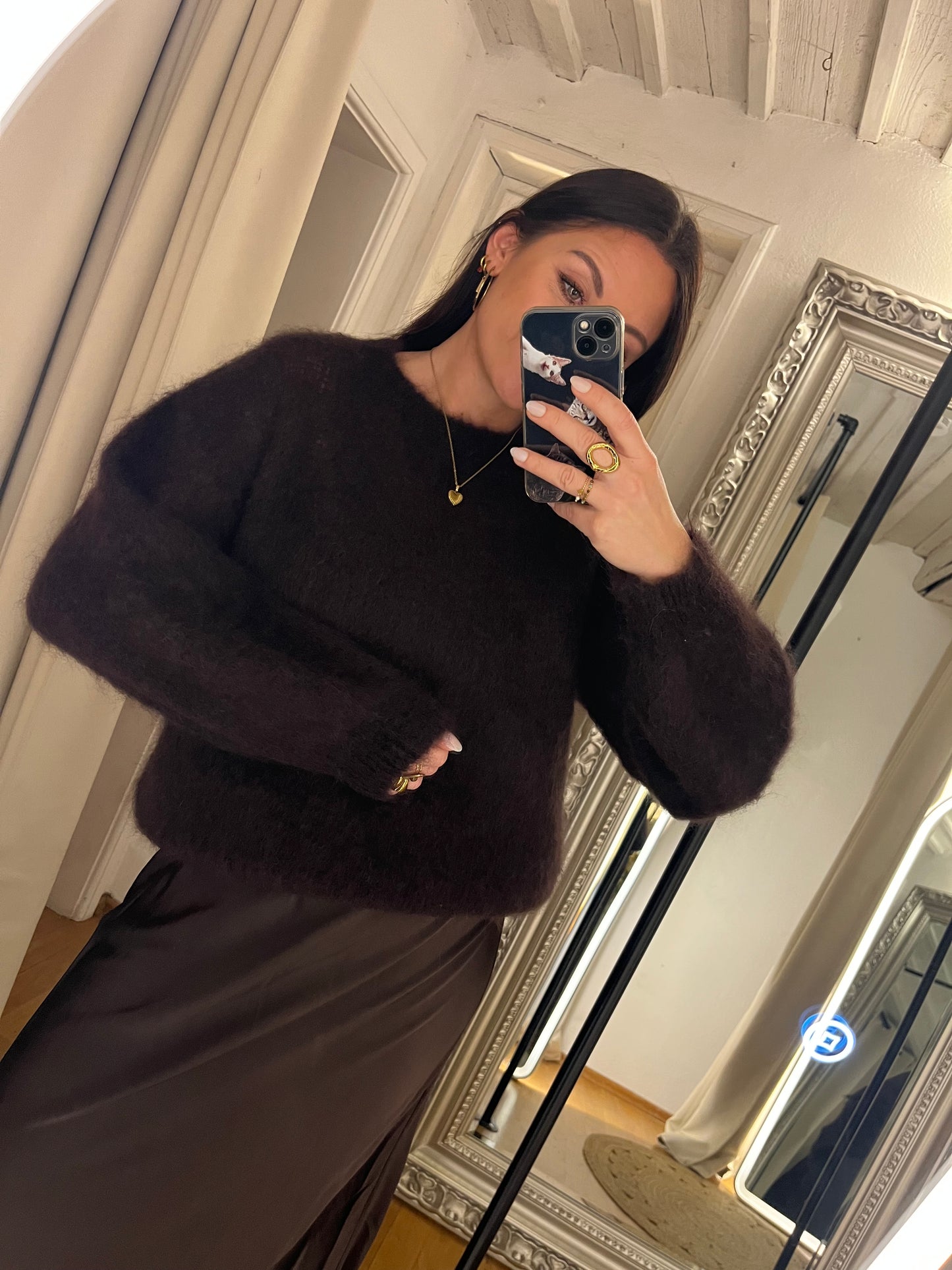 Mohair Pullover Maddy Brown