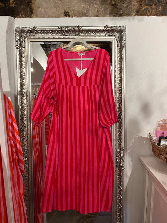 Musselinkleid Sora Strawberry