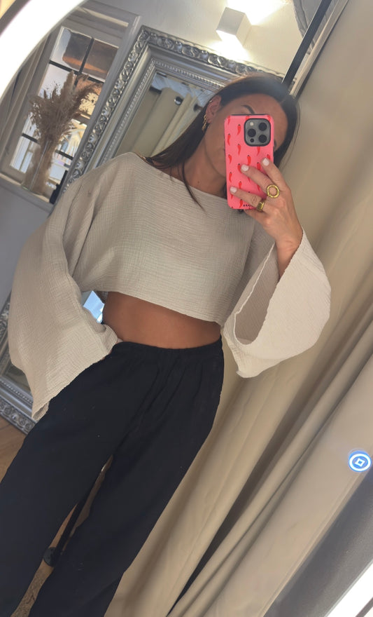 Wide Sleeve Top Musselin