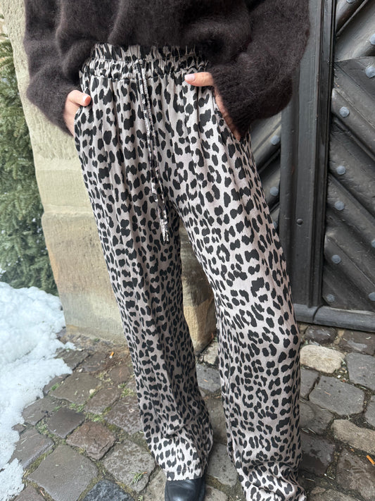 Leo Satinhose Silber