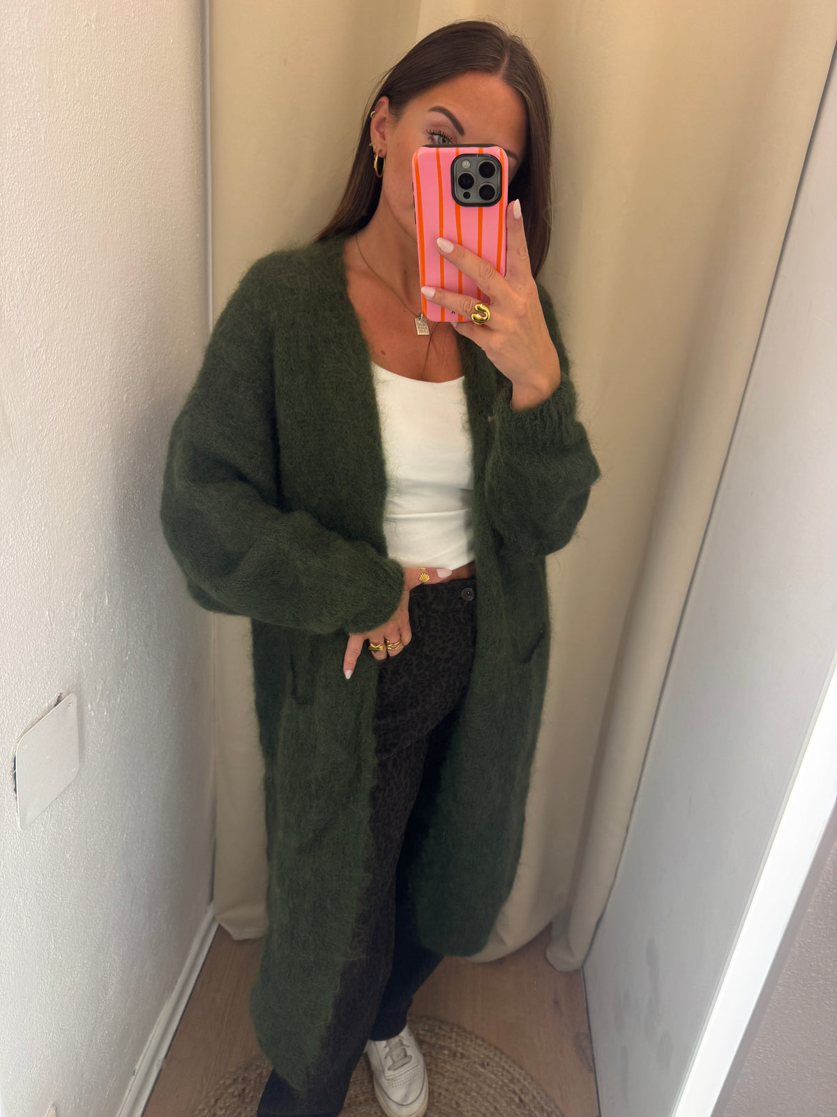 Langer Kid Mohair Mantel