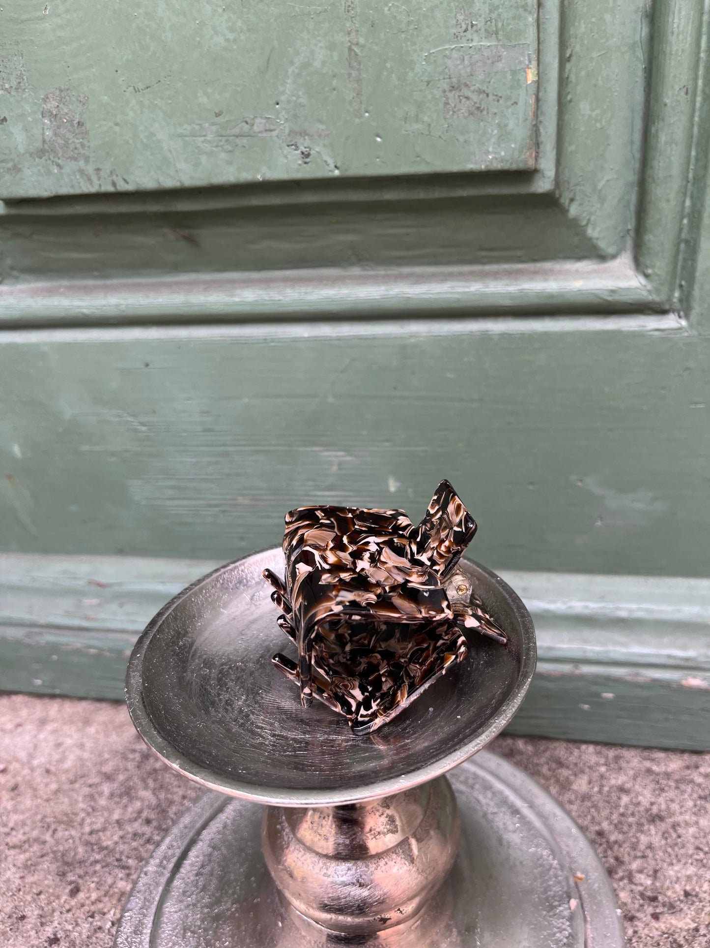 Kleine Haarklammer Coffee