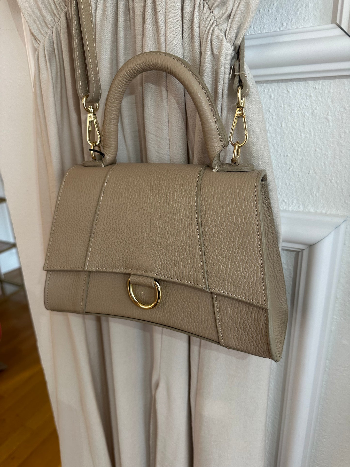 Echtleder Bag in taupe