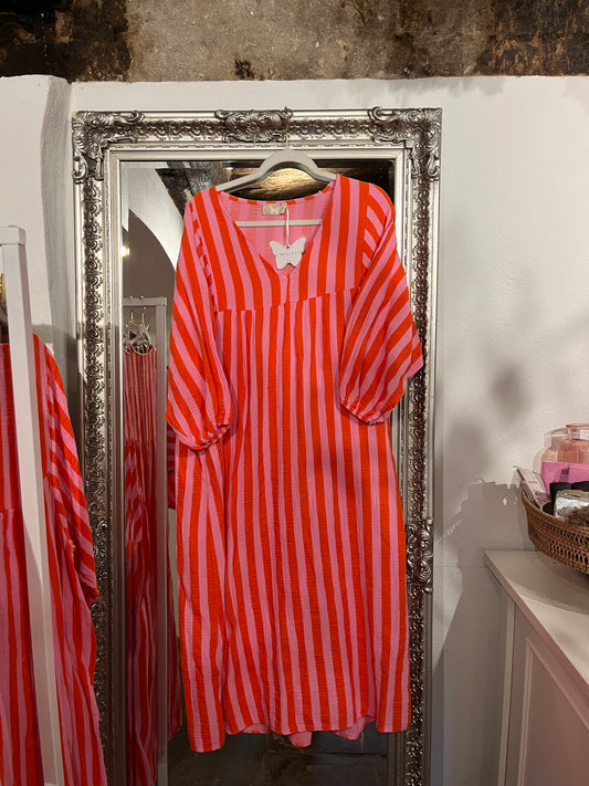 Musselinkleid Sora Raspberry