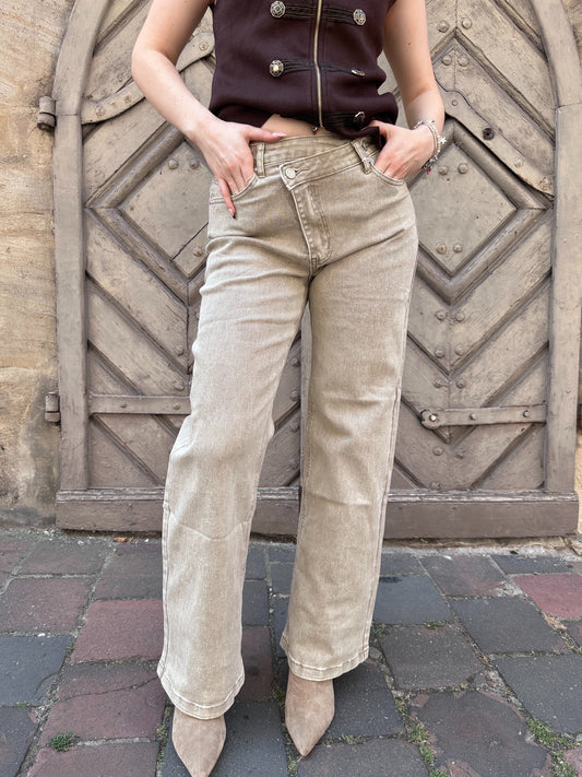 Jeans Wide Leg Cinnamon
