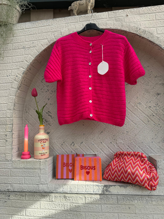 Halbarm Cardigan Pinky