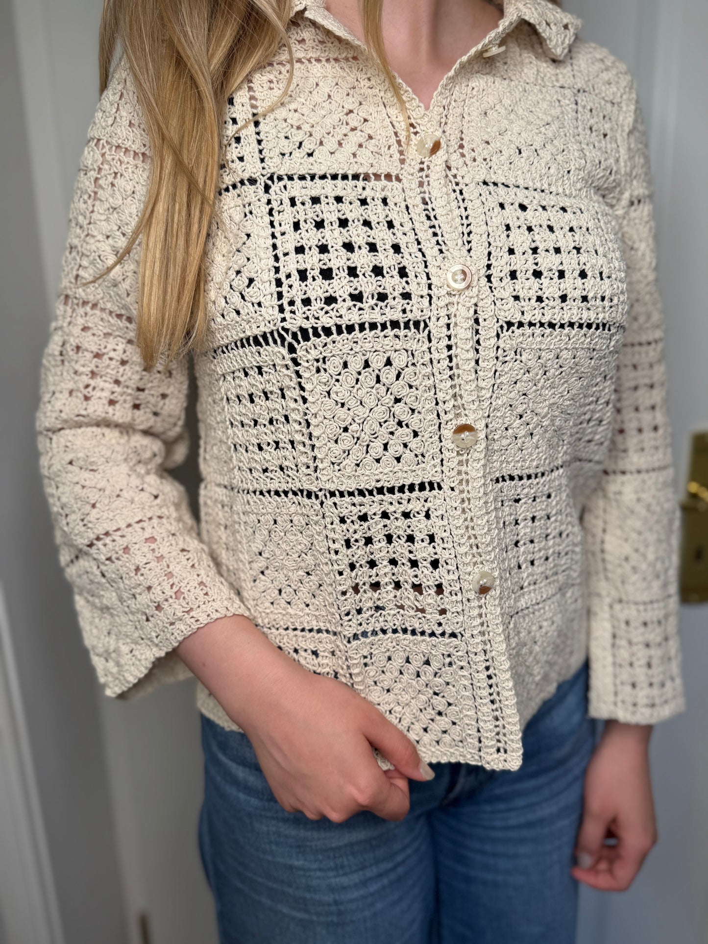 Häkel-Strickjacke Elina