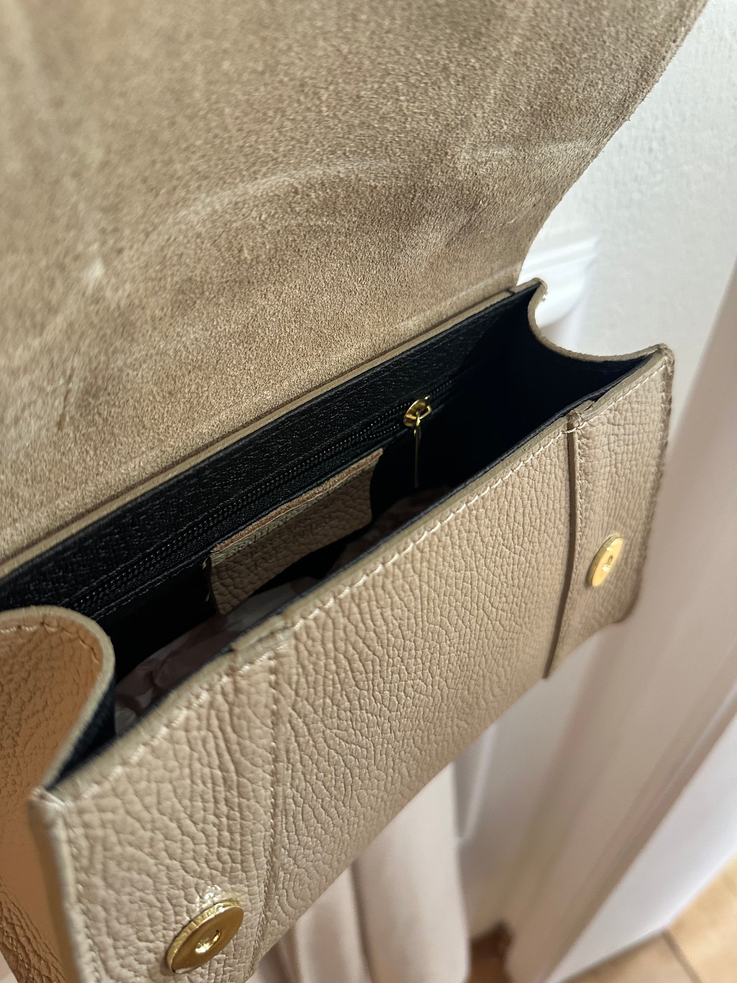 Echtleder Bag in taupe