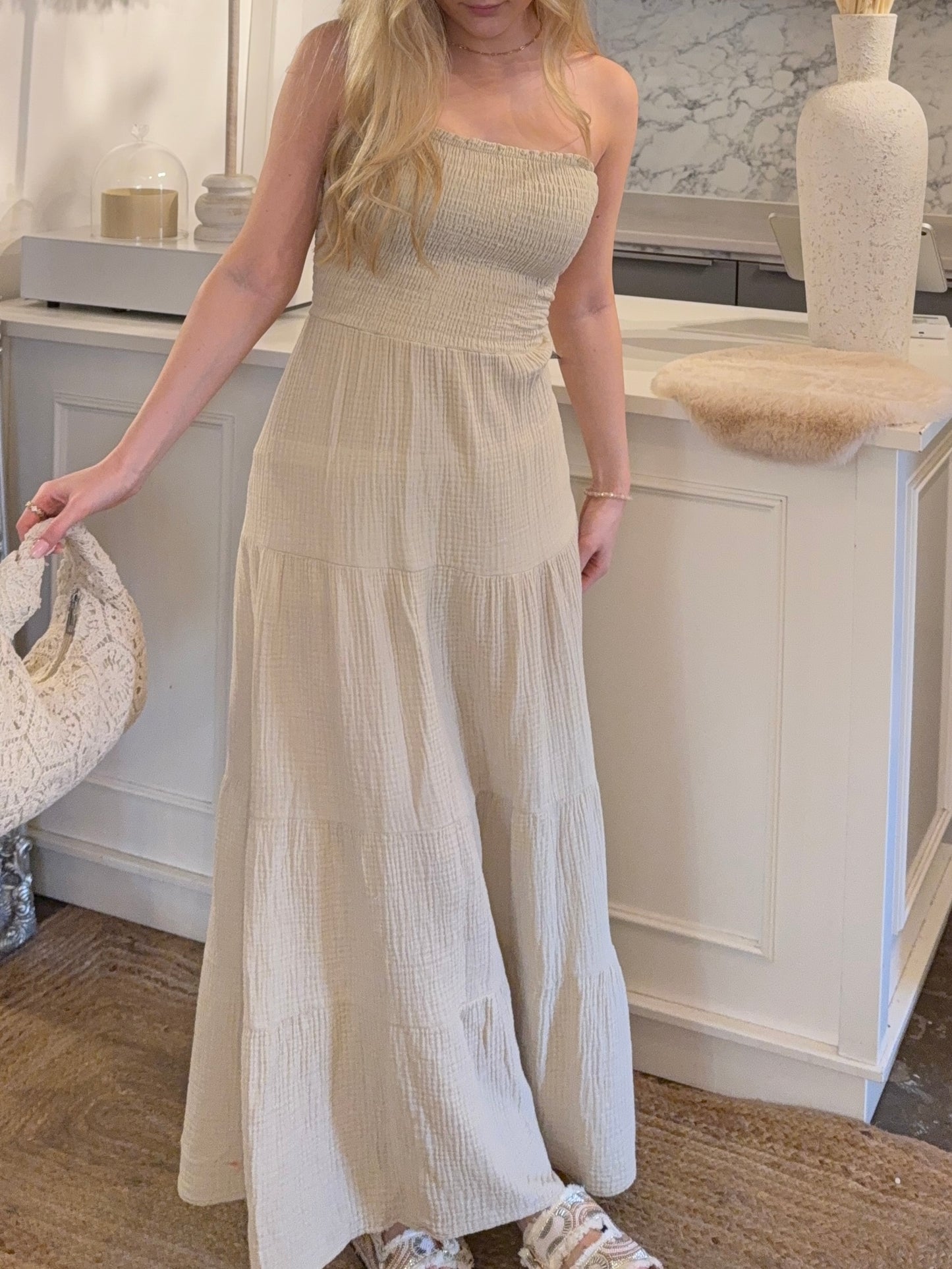 Bandeau Musselinkleid