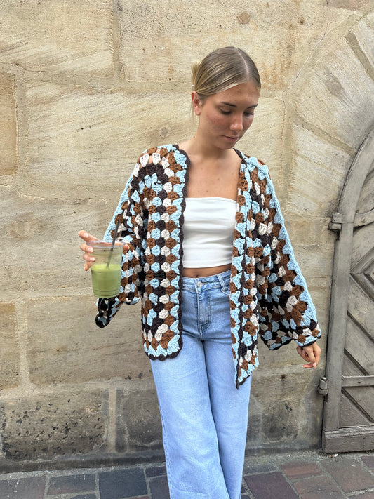 Boho Patch Cardigan HANDMADE